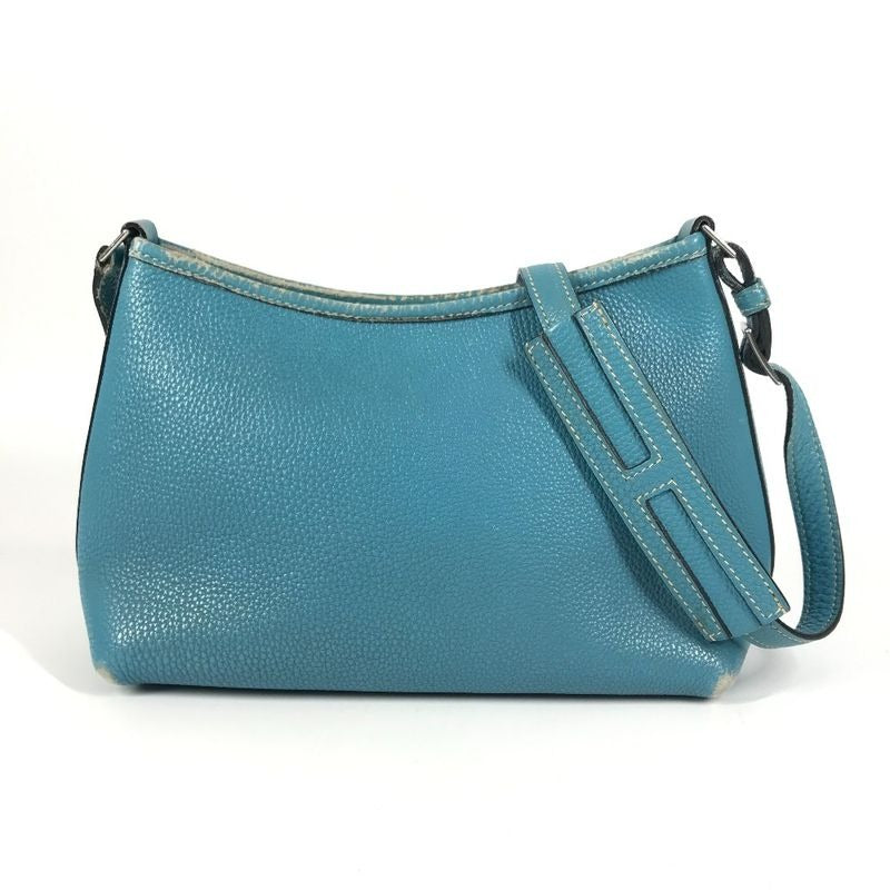 Hermes Shoulder Bag Berline PM Leather Blue