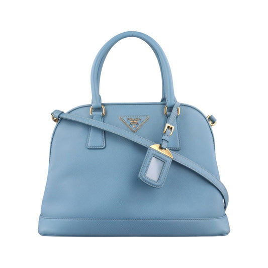 Prada Promenade Blue Saffiano Leather Messenger Bag