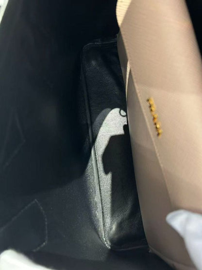 Prada Double Bag Saffiano Leather Triangle Logo Cameo Shopping Bag