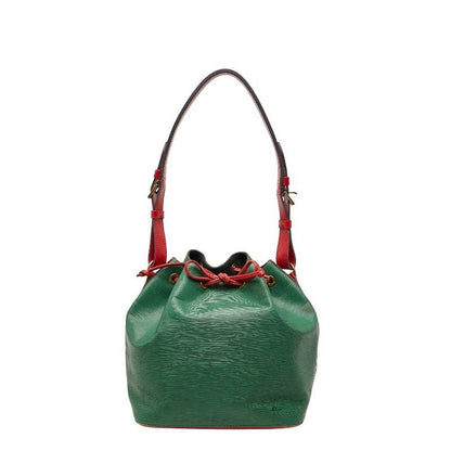Louis Vuitton Epi Petit Noe Bicolor Green Red Leather Handbag