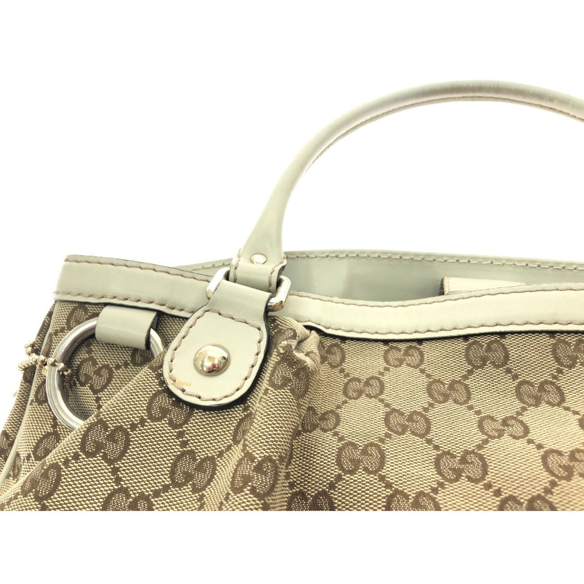 Gucci Women's Bag Sookie Shoulder Tote Interlocking G GG Canvas 296835 Beige