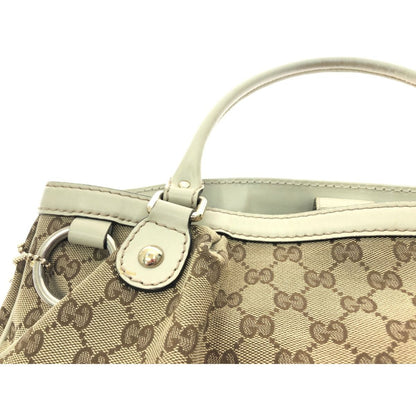 Gucci Women's Bag Sookie Shoulder Tote Interlocking G GG Canvas 296835 Beige