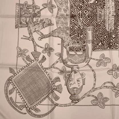 Hermes Carre 90 Silk Scarf Ashanti A Chien Ti Pink