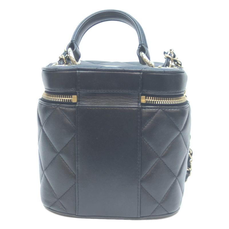 Chanel As1626 No 29 Black Ghardware Lambskin 2WAY Vanity Shoulder Bag Chain