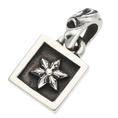 Chrome Hearts Framed Star Charm Silver Necklace Top