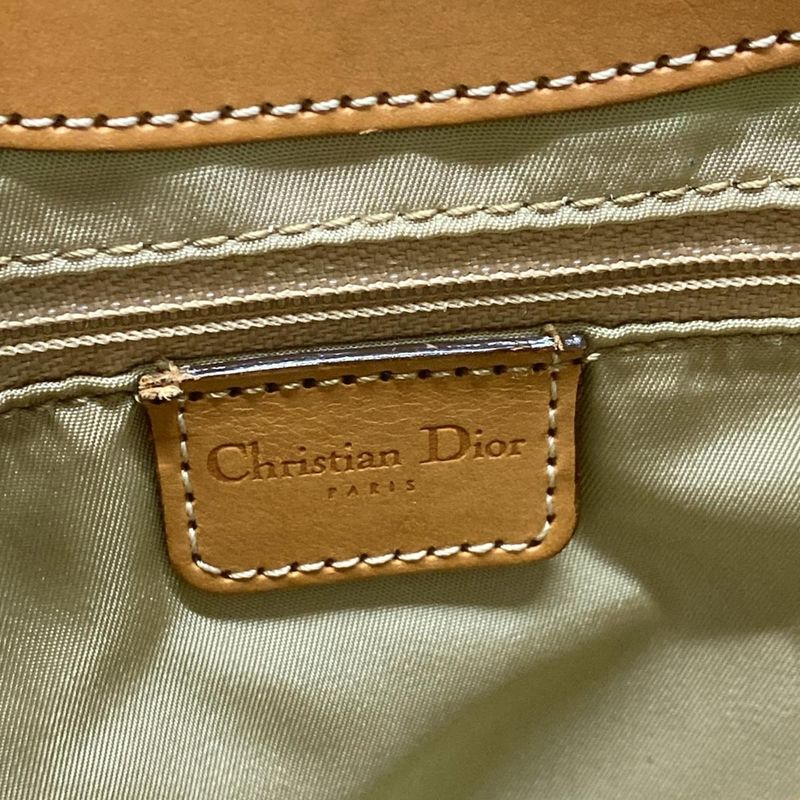 Dior/christian Dior Shoulder Bag Street Chictrotter Beige And Brown Leather