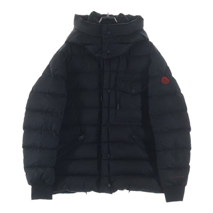 Moncler Born to Protect Red Patch Down Jacket Black