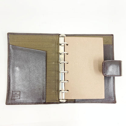 Fendi Zucca 6 Holes Notebook Cover Brown