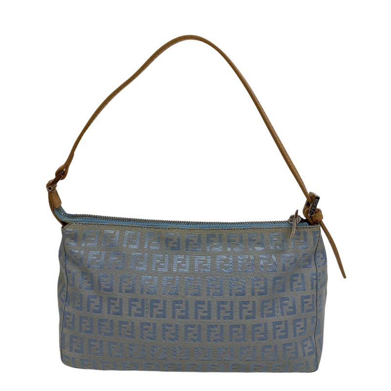 Fendi Accessory Pouch Zucchino Shoulder Bag Oblique Shoulder Brand Ladies Blue