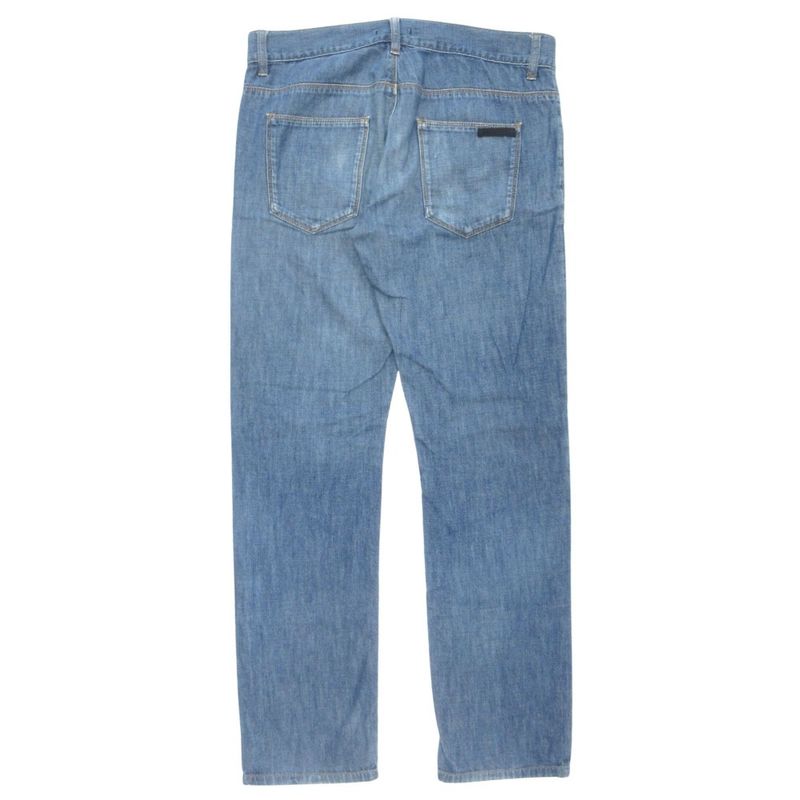 Good Prada Light Denim Pants Bottoms Button Fly Light Hand Old Archive Gepo10