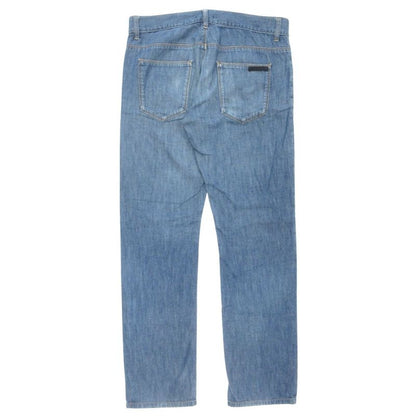 Good Prada Light Denim Pants Bottoms Button Fly Light Hand Old Archive Gepo10