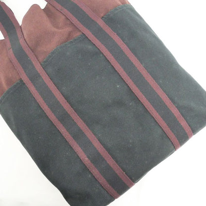 Hermes New-fourre Tout Cabas Handbag Tote Marron Bold- Black Men's