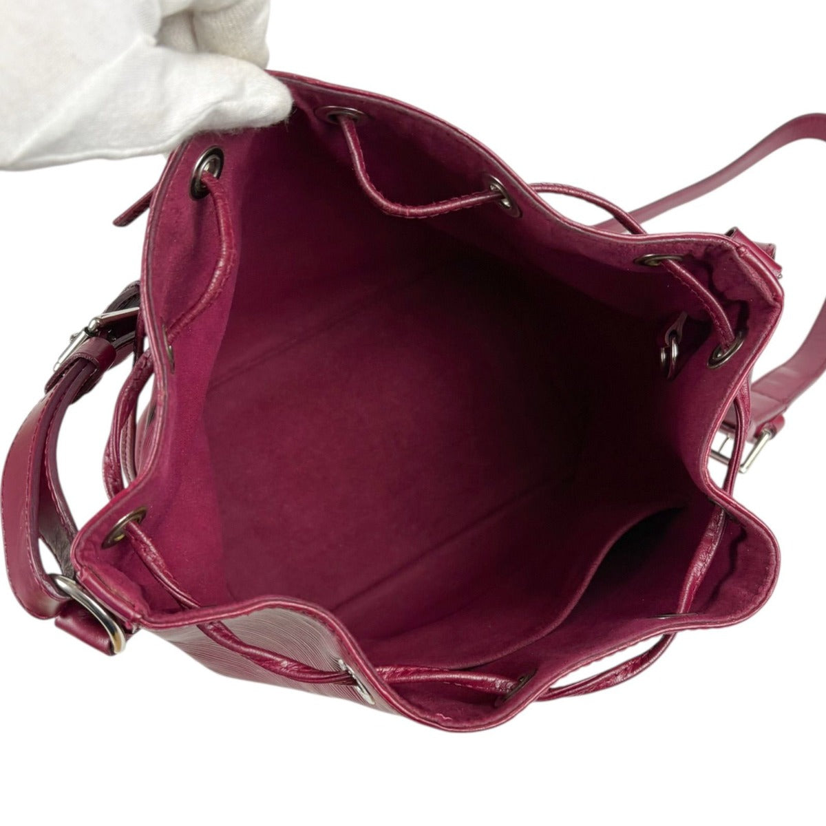 Louis Vuitton Nano Noe Drawstring Shoulder Bag Epi Leather Pink Rose Red — view 10