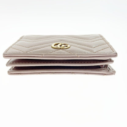 Gucci Ggmarmont Coin & Billfold Card Case Bifold Short Wallet 466492 Light