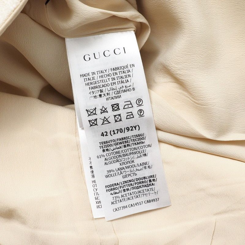 Gucci Dress Size 42 Short Sleeves Dress GG Logo Tweed Made In Italy