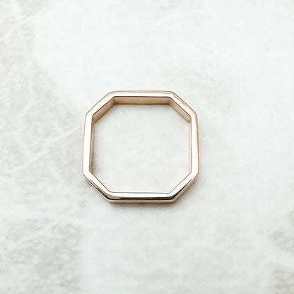 Gucci Octagonal Pink Gold Ring