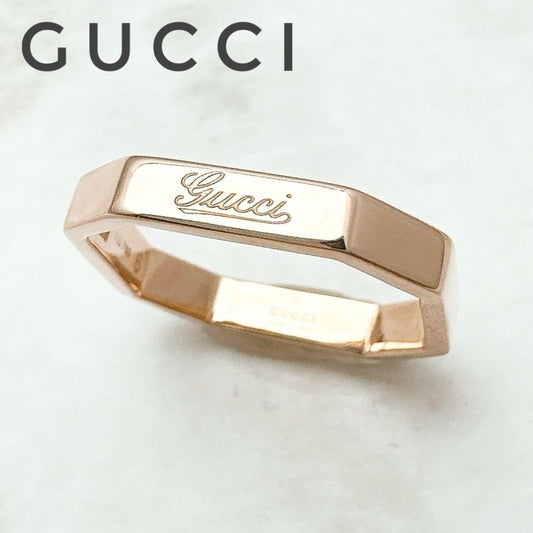 Gucci Octagonal Pink Gold Ring