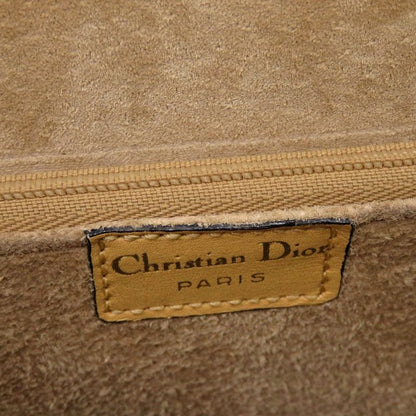 Christian Dior Vintage Leather Beige Gold Hardware Shoulder Bag 0697 Christian