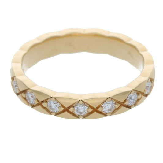 Chanel Coco Crush Mini 18K Yellow Gold Diamond Ring Men's 46 5.5