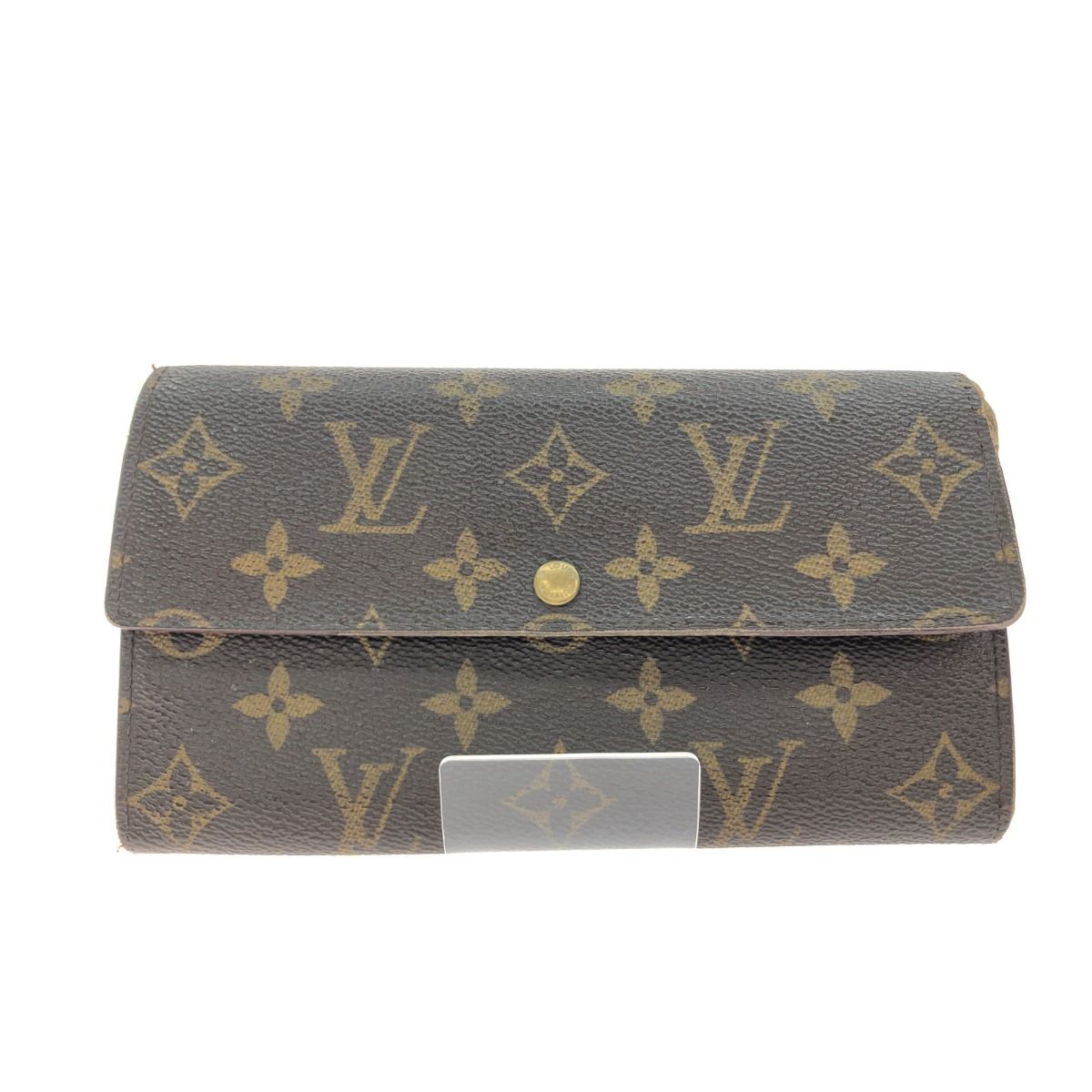 Louis Vuitton Women's Long Wallet Monogram Portomone Credit M61726 Brown