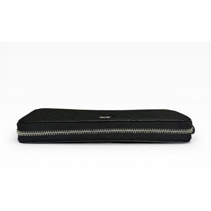 Chanel Quilted Classic Long Zip Wallet Caviar Black Silver — view 5
