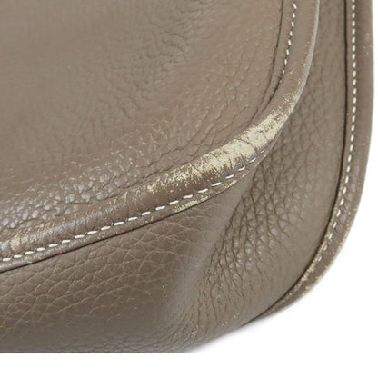 Hermes Evelyne 1 PM Etoupe Silver Taurillon Shoulder Bag — view 6
