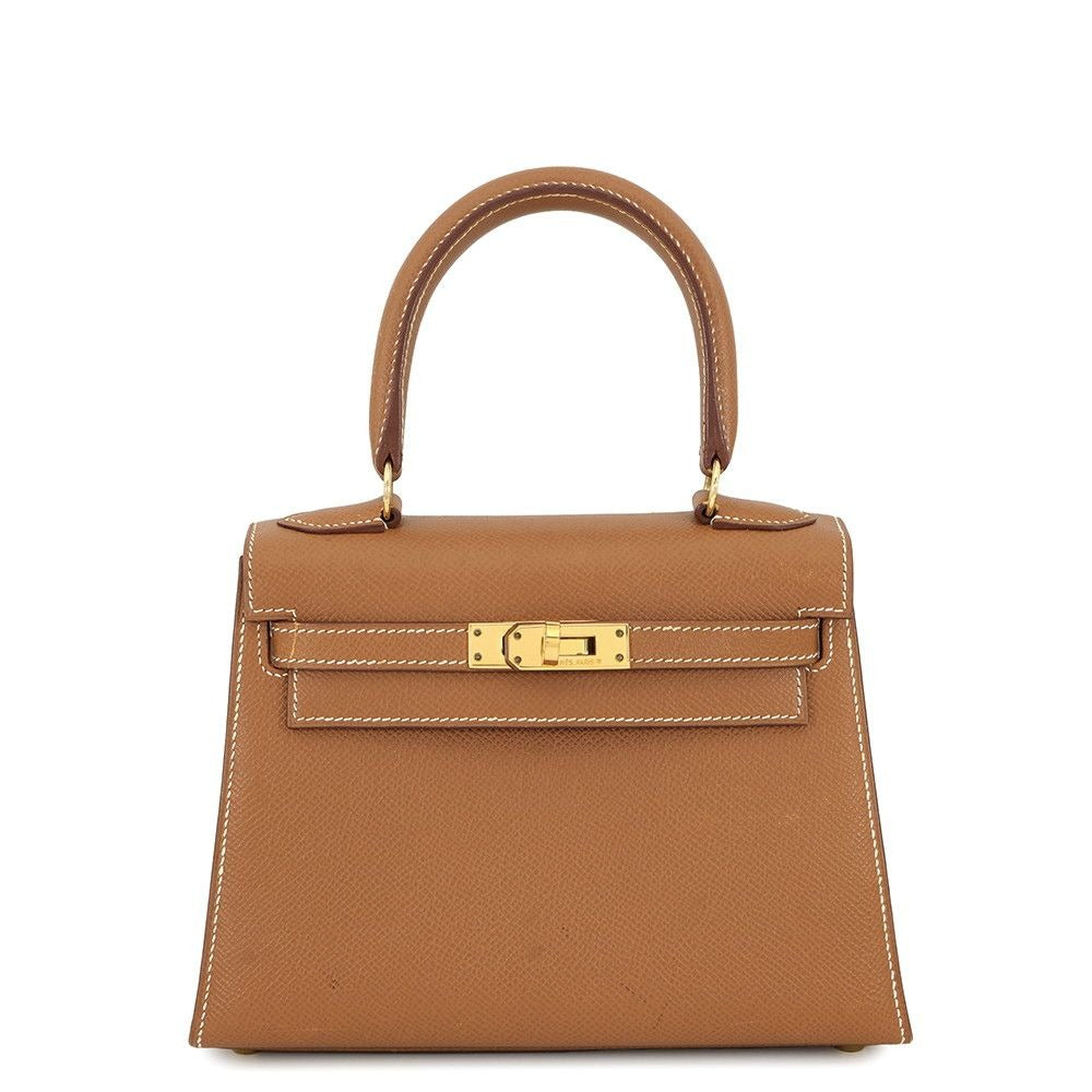 Hermes Handbag Mini Kelly 20 Sellier Gold
