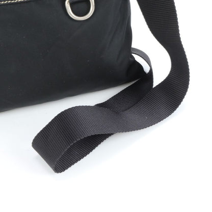 Prada Tessuto Nylon Triangle Logo Leather X Nylon Shoulder Bag Crossbody