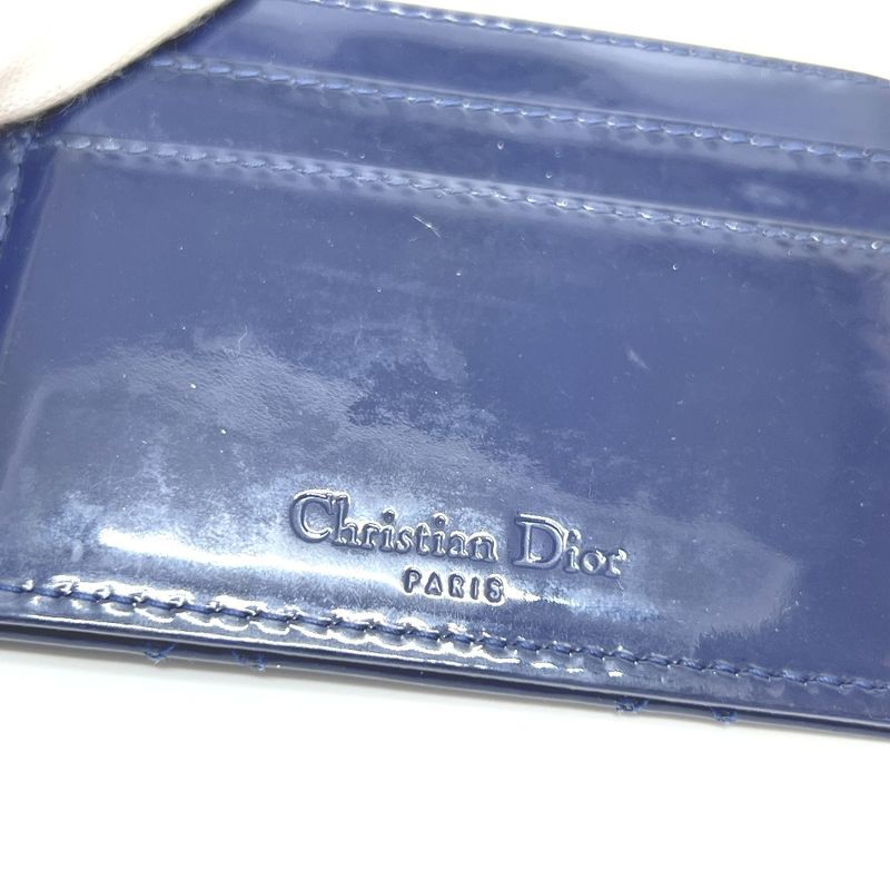 DIOR Card Case Cannage Blue