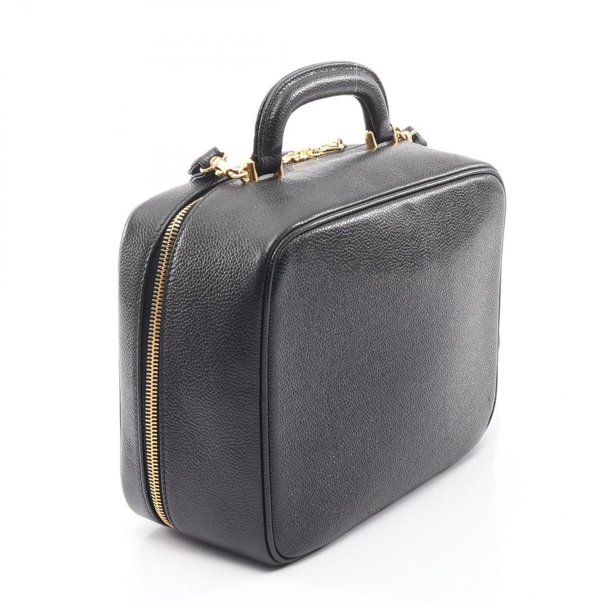 Chanel Handbag CC Logo Black Calf CC 2-Way Vanity Bag — view 2