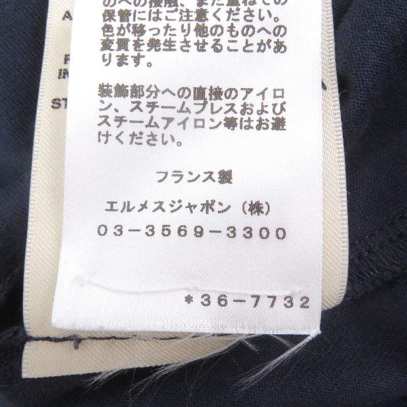 Hermes 23SS 3e4621dl Cartouche Chaine D'ancre Mock Neck Short Sleeve T-shirt