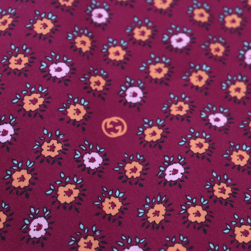 Gucci 741252 Zam1s Cotton Interlocking G Floral Flared Hem Long Skirt Multi 36