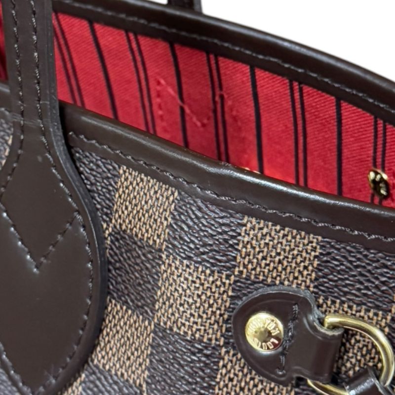 Louis Vuitton Neverfull PM Damier Tote Bag Damier Canvas N41359 Brown Ladies