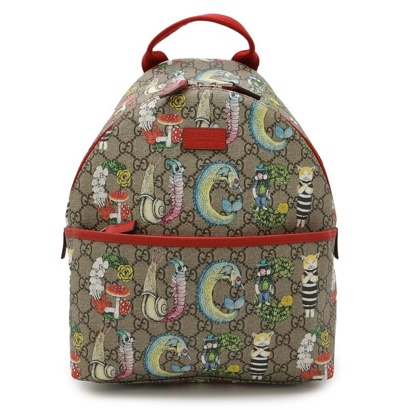 Gucci Childrens GG Supreme Backpack Higuchi Yuko Collaboration Print