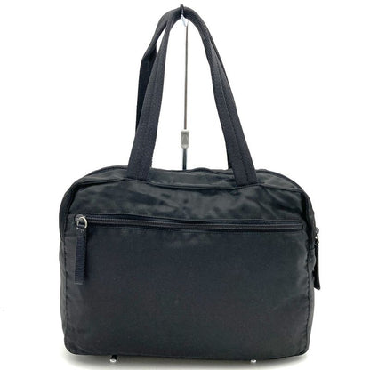 Prada Handbag Black Nylon Triangle Logo Triangle Logo Ladies Fashion Branded
