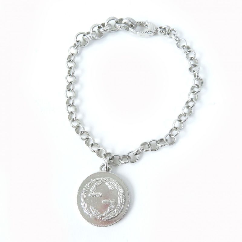 Gucci 433499 BEE Coin Interlocking G Ag925 Accessory Bracelet