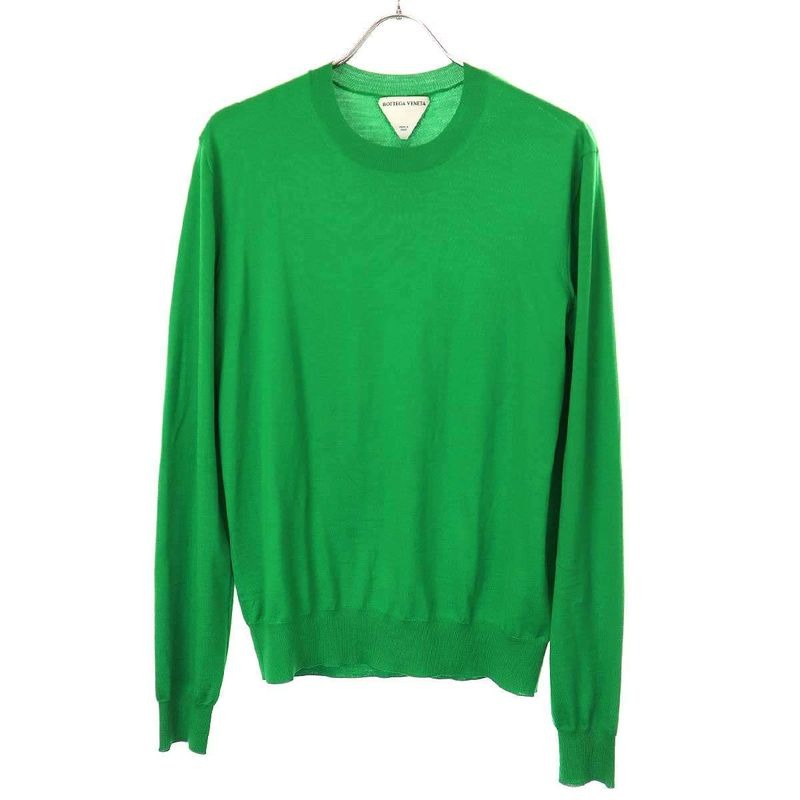 Bottega Veneta Pullover Wool Knit Sweater V0 Wh0 Green XS