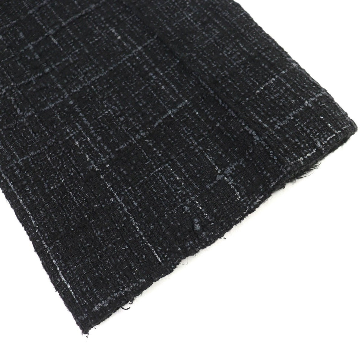 Chanel Rhinestone Coco Button Cotton Tweed Long Pants Black 34 — view 6