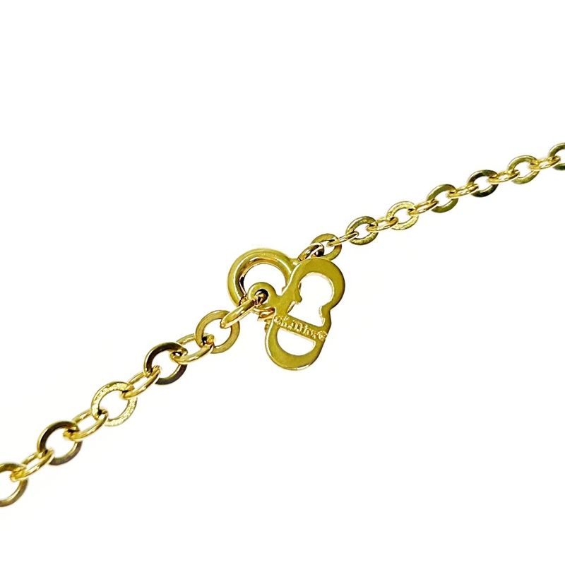Christian Dior GP Dior Logo Oval Necklace Women's Gold 363000 Necklace