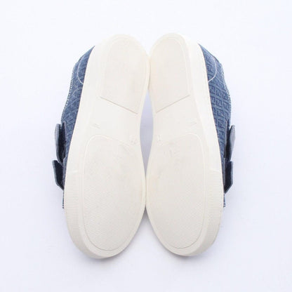 Fendi Sneakers Zucchino Kids Velcro Navy Canvas Leather — view 4