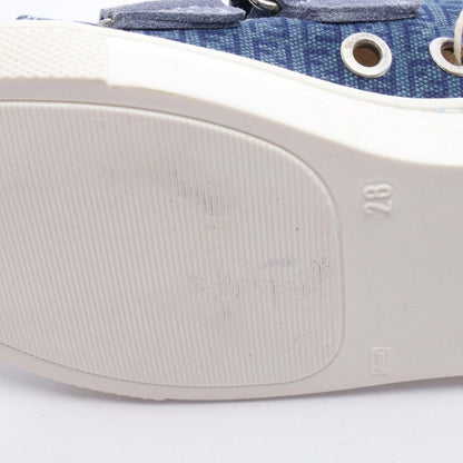 Fendi Sneakers Zucchino Kids Velcro Navy Canvas Leather — view 8