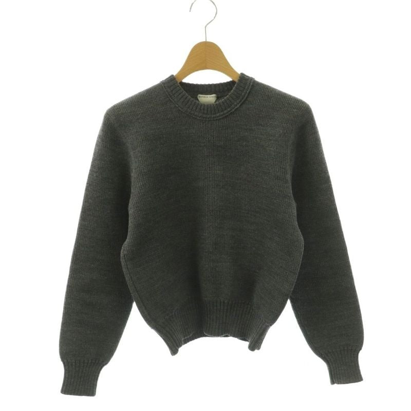 Bottega Veneta Woolcle Neck Knit Sweatshirt XS Gray DO OS SH