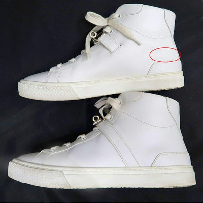 Hermes Daydream High Cut Sneakers 40.5 Leather White Shoes — view 3