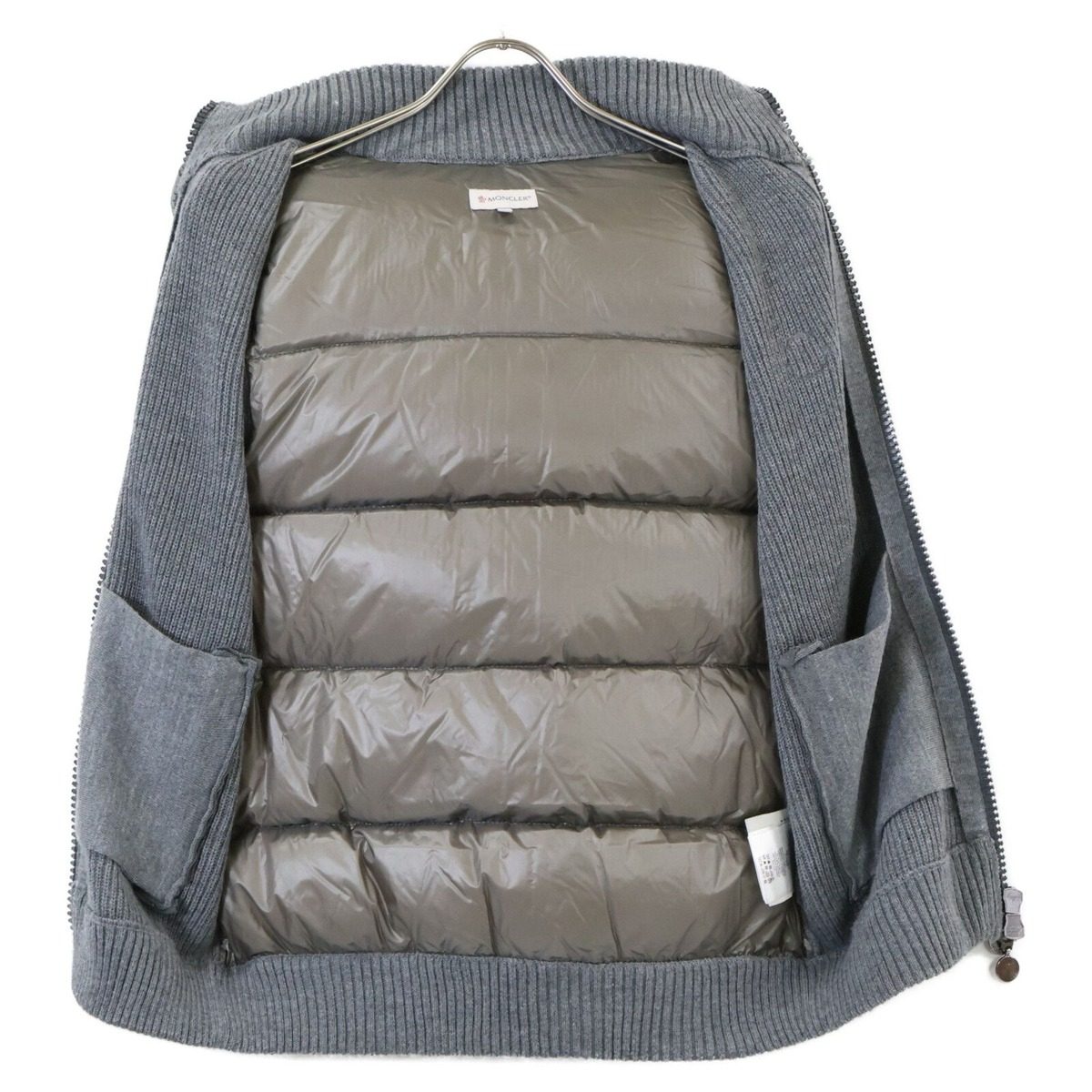 Moncler Maglione Tricot Gilet Knit Contrast Down Vest — view 3