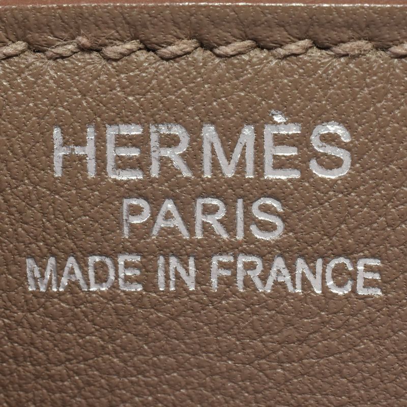 Hermes Birkin 35 Cazac Handbag Taurillon Cles Mans Vorsift □P Engraved Etoupe