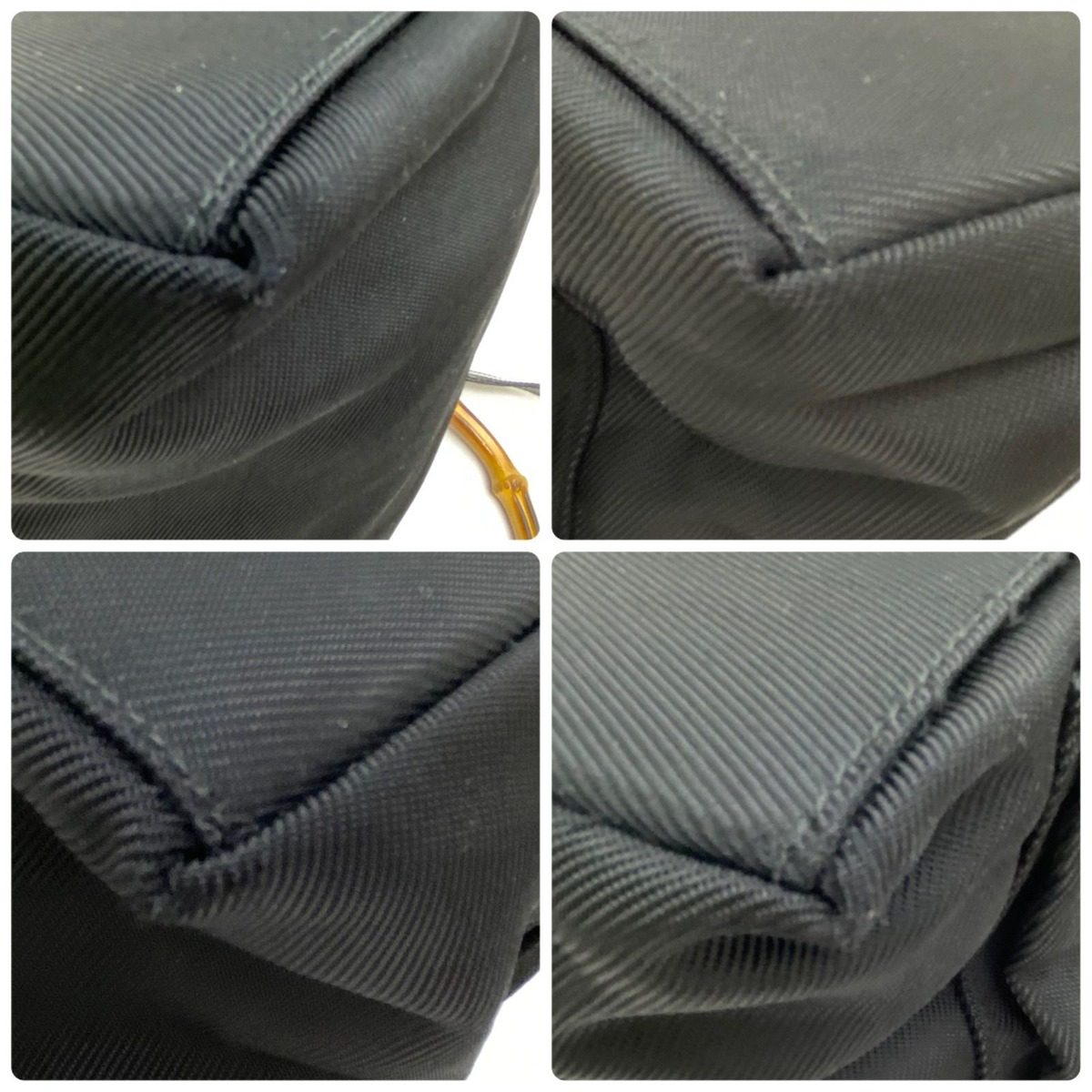 Gucci Shoulder Bag Bamboo Nylon Black Travel Formal — view 5
