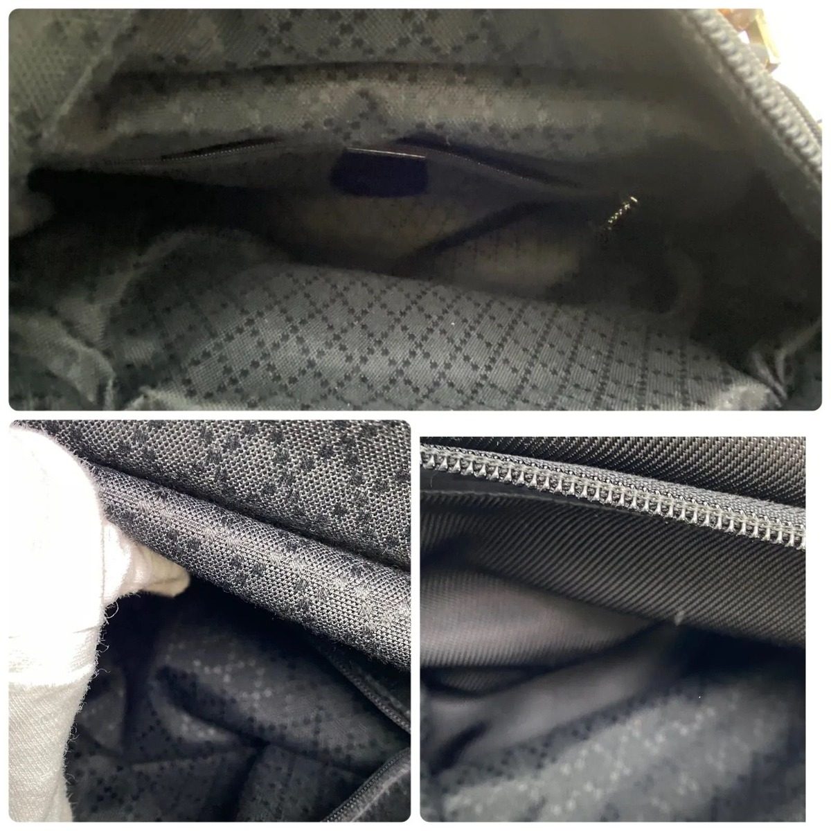 Gucci Shoulder Bag Bamboo Nylon Black Travel Formal — view 6