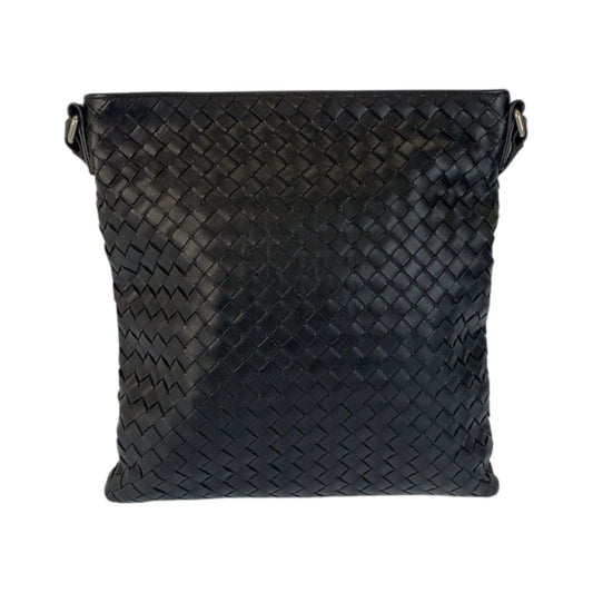 Bottega Veneta Intrecciato Black Shoulder Bag Pochette