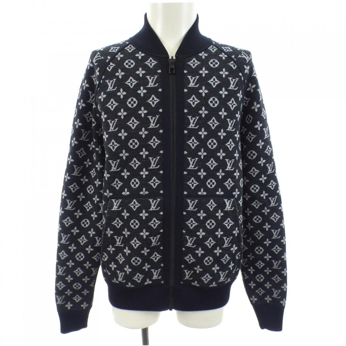 Louis Vuitton Track Top Reversible Monogram Jacket Black Gray