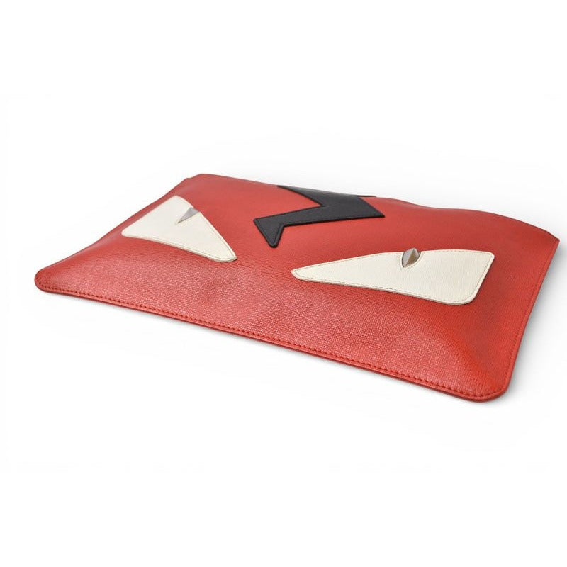 Fendi Clutch Bugs Eye Mon Star Flat Pouch Red — view 2